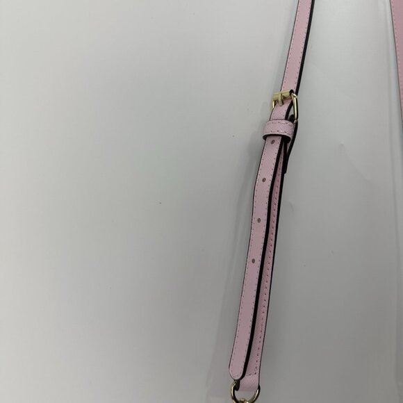 Trina Turk ColorBlock Crossbody Purse‎ Bag Light Pink Fuchsia Metal Chain - Picture 9 of 16